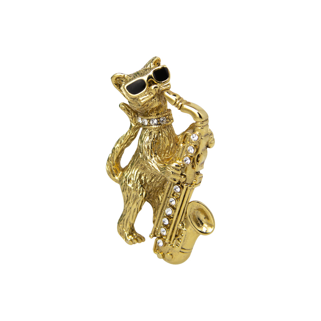 Cool Cat The Meow-sician Pin