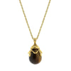 1928 Jewelry Gemstone Egg Pendant Necklace 30