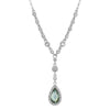 2028 Jewelry Crystal Accented Faceted Crystal Teardrop Y-Necklace 16