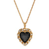 1928 Jewelry Crystal Heart & Stone Pendant Necklace 16