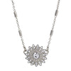 1928 Jewelry Cosmos Flower Crystal Pendant Necklace 16