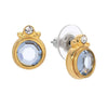 1928 Jewelry Radiant Channel Crystal Round Post Earrings