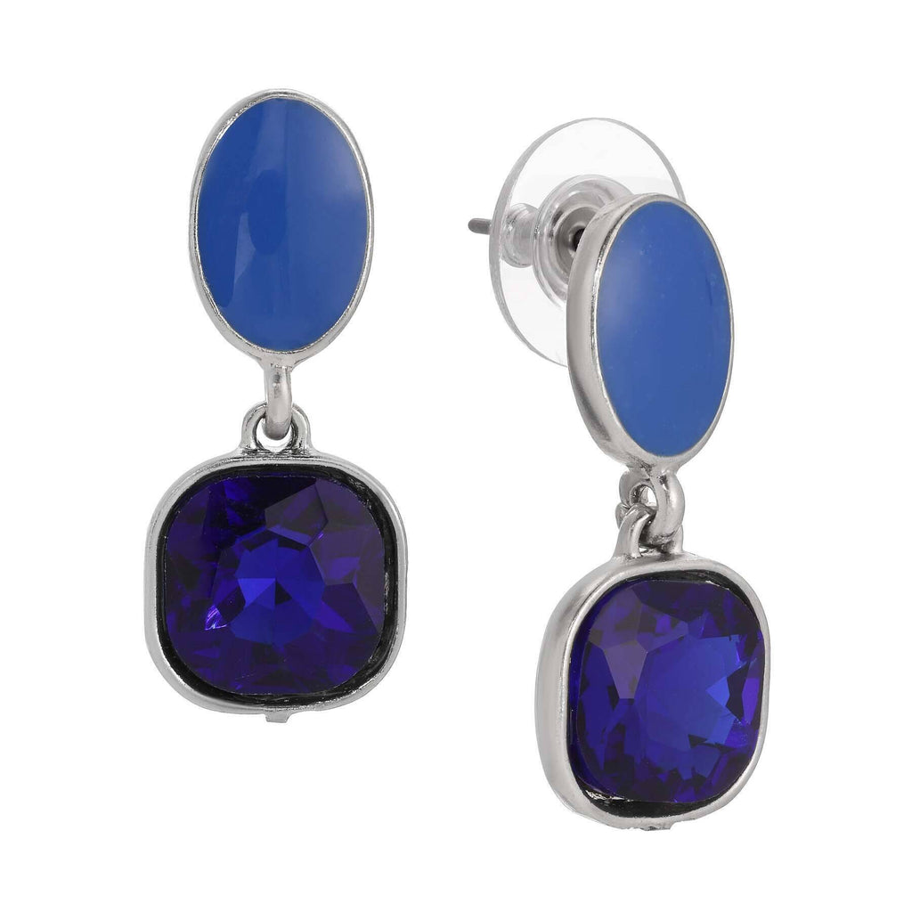 2028 Jewelry Mid Century Inspired Blue Sapphire Dangling Earrings