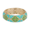 2028 Jewelry Southwestern Wide Enamel Stretch Bracelet