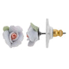 1928 Jewelry Sweet Rose Porcelain Rose Stud Earrings