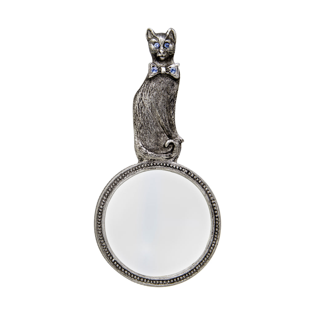 Light Sapphire Blue Crystal Cat Handheld Magnifying Glass - Magnification Power 1-2X