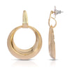 1928 Jewelry Round Polished Hoop Post Drop Earrings