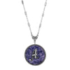 1928 Jewelry Blue Sodalite Gemstone Initial Necklace 18