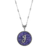 1928 Jewelry Blue Sodalite Gemstone Initial Necklace 18