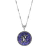 1928 Jewelry Blue Sodalite Gemstone Initial Necklace 18