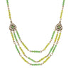 1928 Jewelry Multi Beaded Crystal Teardrop Filigree Bib Necklace 15