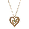 1928 Jewelry Crystal Heart Love Birds Pendant Necklace 15