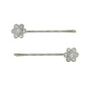 1928 Jewelry Clear Crystal Flower Hair Bobby Pin Set