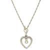 1928 Jewelry Live Love Rescue Open Heart Toggle Pendant Necklace 18