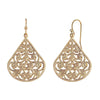 1928 Jewelry Filigree Teardrop Earrings