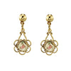 1928 Jewelry Porcelain Rose Drop Earrings