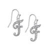 1928 Jewelry Clear Crystal Accent Initial Wire Earrings