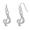 1928 Jewelry Clear Crystal Accent Initial Wire Earrings