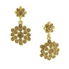 2028 Jewelry Floral Cluster Crystal Drop Post Earrings