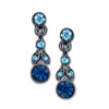 1928 Jewelry Light Sapphire & Montana Blue Euro Crystal  Drop Earrings