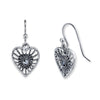 1928 Jewelry Radiating Heart Crystal Drop Earrings