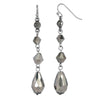 2028 Jewelry Multi Faceted Beaded Linear Drop Earrings