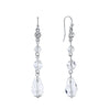 2028 Jewelry Multi Faceted Beaded Linear Drop Earrings