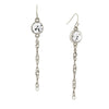 1928 Jewelry Crystal Chain Linear Drop Earrings