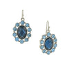 1928 Jewelry Oval Stone Multi Crystal Drop Earrings