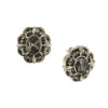 1928 Jewelry Black Diamond Crystal Button Earrings