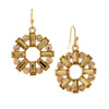 2028 Jewelry Round Art Deco Inspired Baguette Drop Earrings