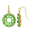 2028 Jewelry Round Art Deco Inspired Baguette Drop Earrings