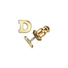 1928 Jewelry Gold Initial Button Earrings