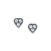 1928 Jewelry Crystal Heart Stud Earrings