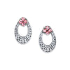 1928 Jewelry Crystal Oval Stud Earrings