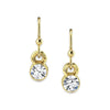 1928 Jewelry Round Crystal Wire Drop Earrings