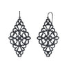 1928 Jewelry Filigree Diamond Drop Earrings