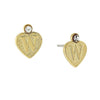 1928 Jewelry Round Crystal Gold Initial Heart Stud Earrings