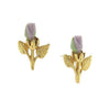 1928 Jewelry Porcelain Rose Bud Earrings