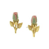 1928 Jewelry Porcelain Rose Bud Earrings