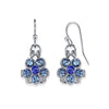 1928 Jewelry Six Crystal Flower Shaped Drop Earrings