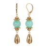 1928 Jewelry Round Gemstone Melon Cut Teardrop Earrings