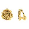 1928 Jewelry Flower Button Clip On Earrings