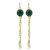 2028 Jewelry Crystal Chain Drop Wire Earrings