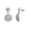 2028 Jewelry Floral Cluster Crystal Drop Post Earrings