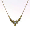 1928 Jewelry Butterfly Green Ab Crystal Pendant Necklace 16