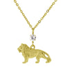 1928 Jewelry Crystal Cecil The Lion Pendant Necklace 16