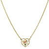 1928 Jewelry Porcelain Rose Heart Pendant Necklace 16