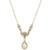 1928 Jewelry Crystal Teardrop Y-Necklace 16