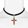 1928 Jewelry Austrian Crystal Cross Black Velvet Choker Necklace 12